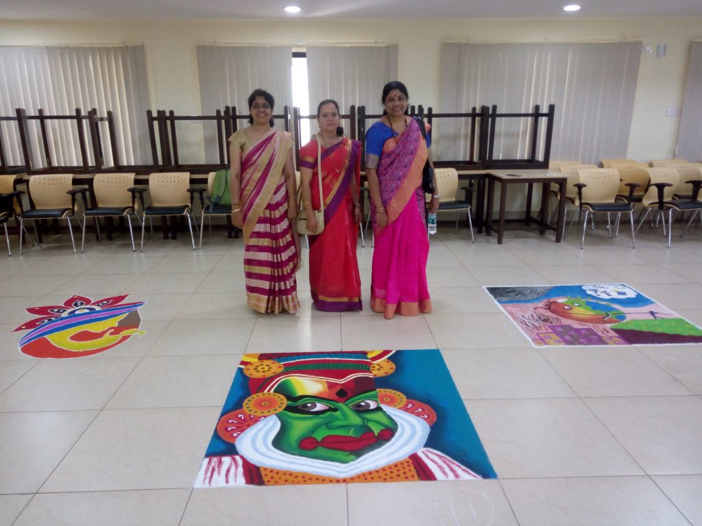 rangolijanapada.com, manipal university programme, attraction rangoli created by manipal university students. -dr.bharathi maravanthe